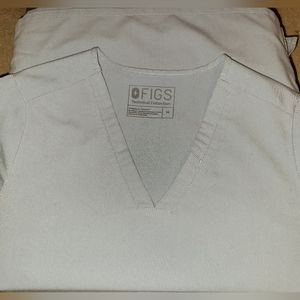 Figs Dusty Blue Medium Casma Scrub Top Pre-owned